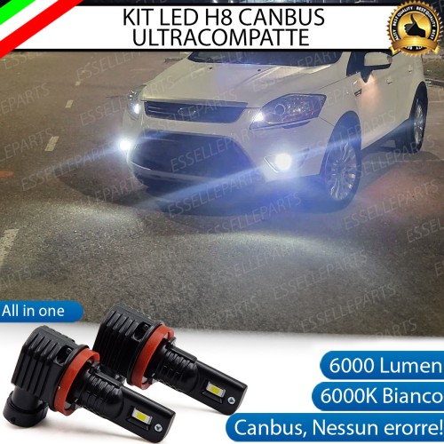 Kit Full LED H8 6000 LUMEN Canbus 6000K Fendinebbia per FORD KUGA MK1