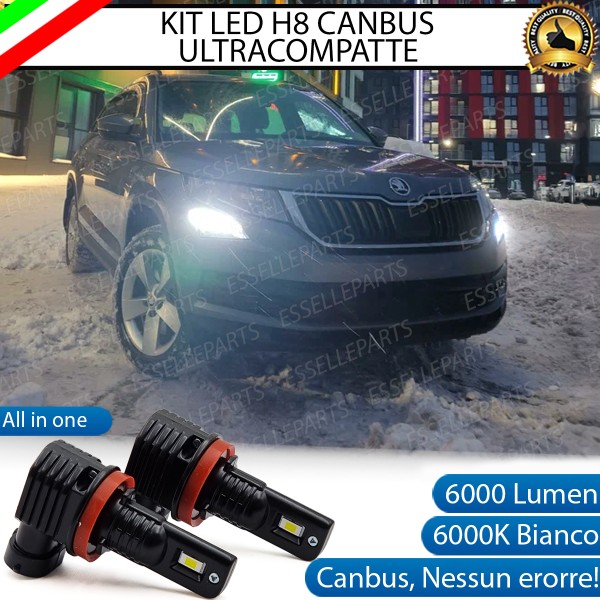Kit Full LED H8 6000 LUMEN Canbus 6000K Fendinebbia per SKODA KAROQ