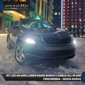 Kit Full LED H8 6000 LUMEN Canbus 6000K Fendinebbia per SKODA KAROQ