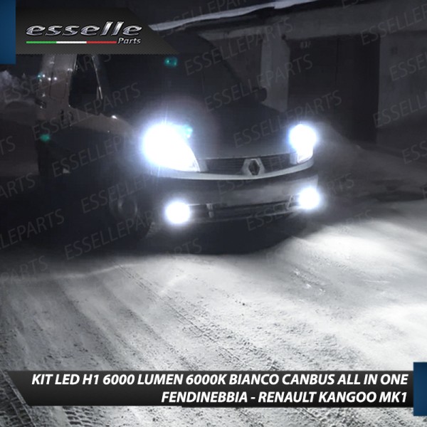 Kit Full LED coppia H1 6000 LUMEN Fendinebbia per RENAULT KANGOO MK1