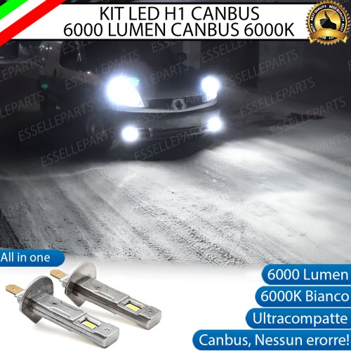 Kit Full LED coppia H1 6000 LUMEN Fendinebbia per RENAULT KANGOO MK1