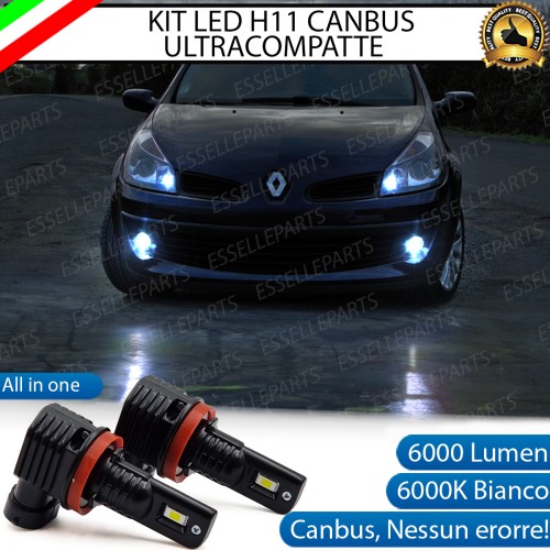 Kit Full LED H11 6000 LUMEN Canbus 6000K Fendinebbia per Renault Clio Mk3