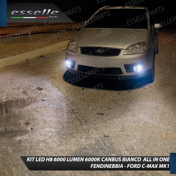 Kit Full LED H8 6000 LUMEN Canbus 6000K Fendinebbia per Ford C-max MK1