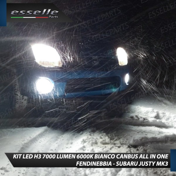 Kit Full LED H3 7000 Lumen Fendinebbia per SUBARU JUSTY MK3