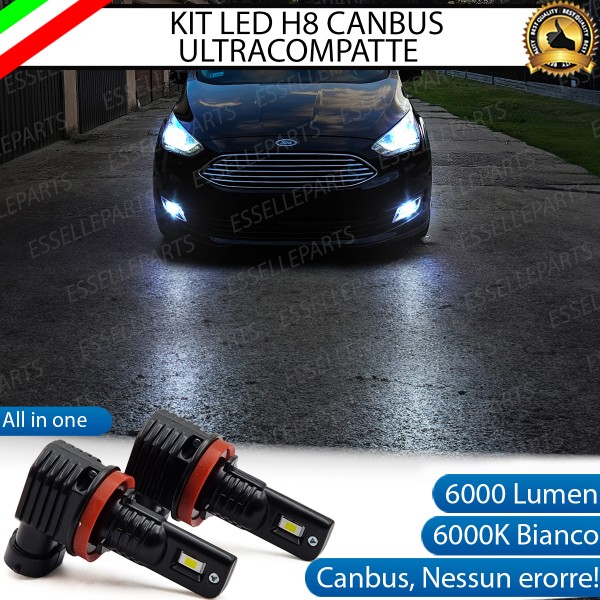 Kit Full LED H8 6000 LUMEN Canbus 6000K Fendinebbia per Ford C-max MK2 Restyling