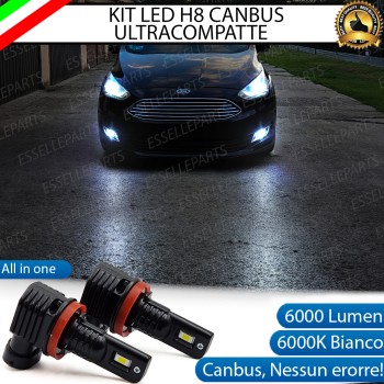 Kit Full LED H8 6000 LUMEN Canbus 6000K Fendinebbia per Ford C-max MK3