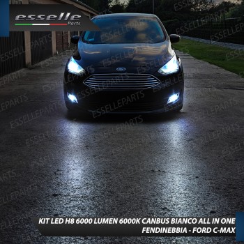 Kit Full LED H8 6000 LUMEN Canbus 6000K Fendinebbia per Ford C-max MK3