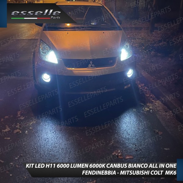 Kit Full LED H11 6000 LUMEN Canbus 6000K Fendinebbia per MITSUBISHI COLT MK6