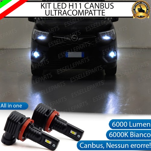 Kit Full LED H11 6000 LUMEN Canbus 6000K Fendinebbia per Opel Combo E