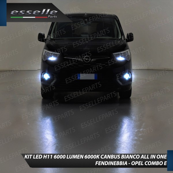 Kit Full LED H11 6000 LUMEN Canbus 6000K Fendinebbia per Opel Combo E