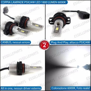 Luci Diurne 1800 LUMEN LED PSX24W per MINI Cooper One F55 F56 F57
