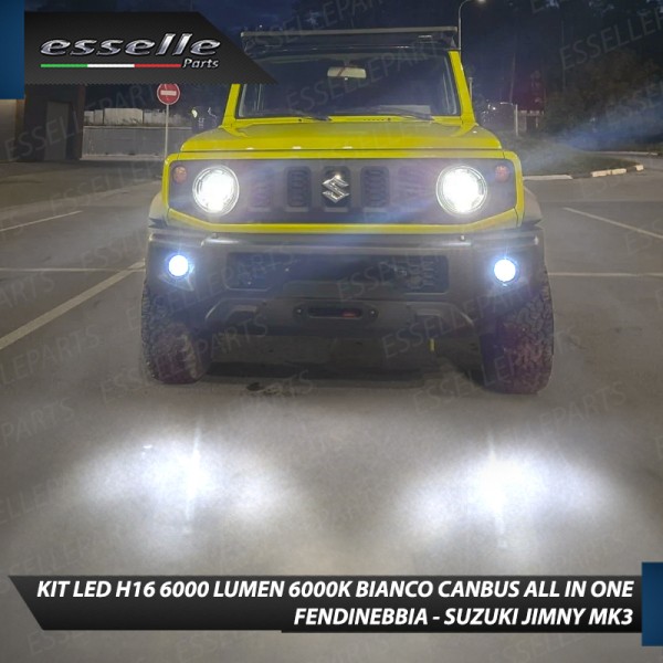 Kit Full LED H16 6000 LUMEN Canbus 6000K Bianco Fendinebbia per SUZUKI JIMNY MK3
