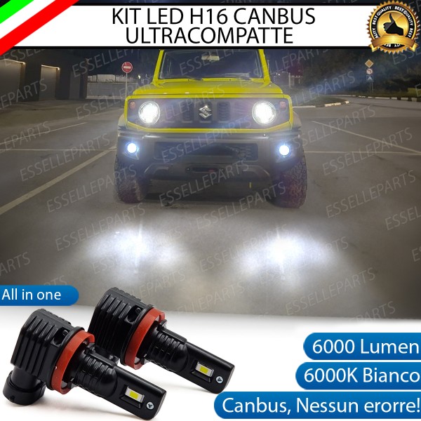Kit Full LED H16 6000 LUMEN Canbus 6000K Bianco Fendinebbia per SUZUKI JIMNY MK3
