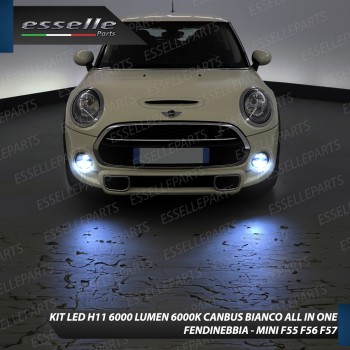 Kit Full LED H11 6000 LUMEN Canbus 6000K Bianco Fendinebbia per MINI F55 F56 F57