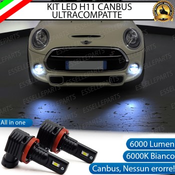Kit Full LED H11 6000 LUMEN Canbus 6000K Bianco Fendinebbia per MINI F55 F56 F57
