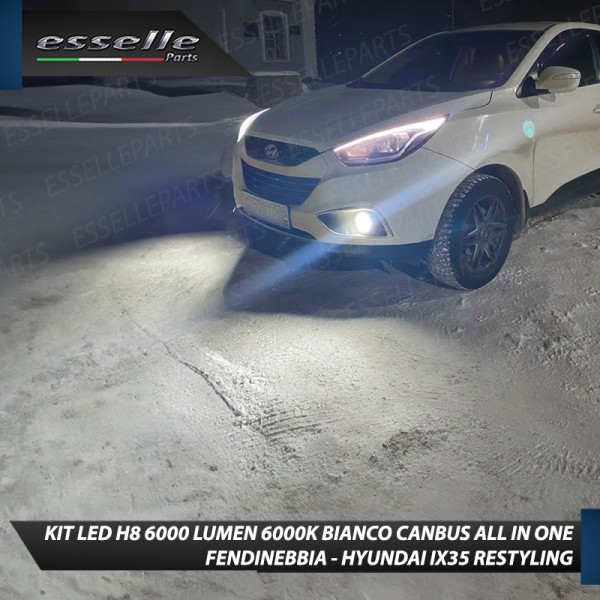 Kit Full LED H8 6000 LUMEN Canbus 6000K Fendinebbia per HYUNDAI IX35 RESTYLING