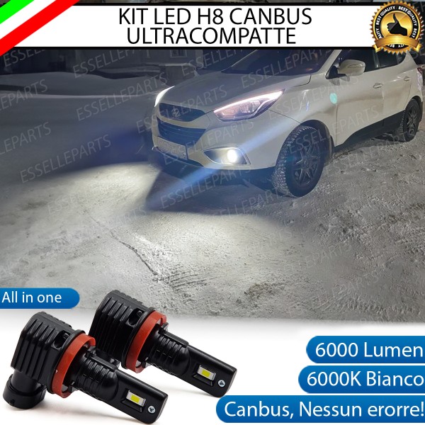 Kit Full LED H8 6000 LUMEN Canbus 6000K Fendinebbia per HYUNDAI IX35 RESTYLING