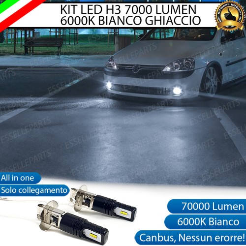 Kit Full LED H3 7000 Lumen Fendinebbia Opel Corsa C