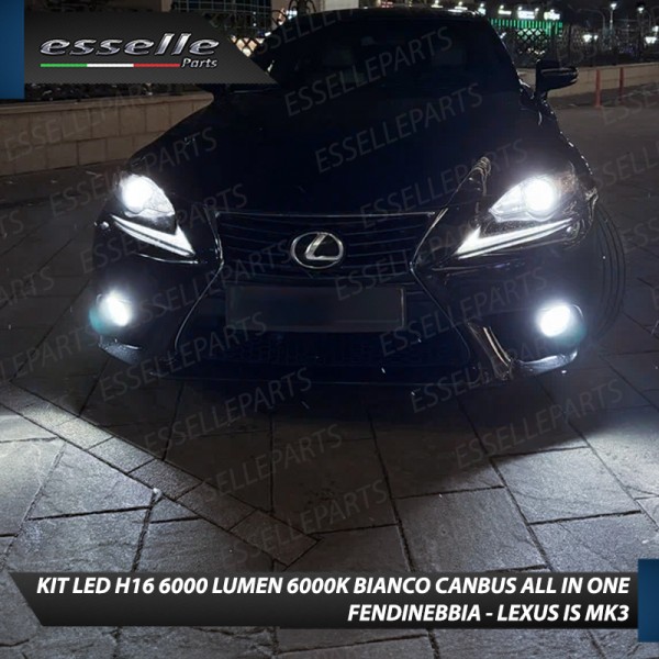 Kit Full LED H16 6000 LUMEN Canbus 6000K Bianco Fendinebbia per LEXUS IS MK3