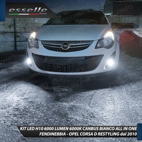 Kit Full LED H10 6000 LUMEN Fendinebbia per Opel Corsa D Restyling