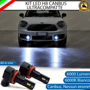 Kit Full LED H8 6000 LUMEN Canbus 6000K Fendinebbia per MINI COUNTRYMAN F60