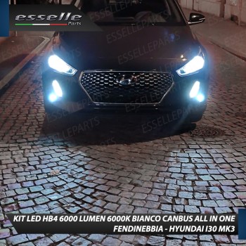Kit Full LED HB4 6000 LUMEN Canbus 6000K Bianco Fendinebbia per HYUNDAI I30 MK3