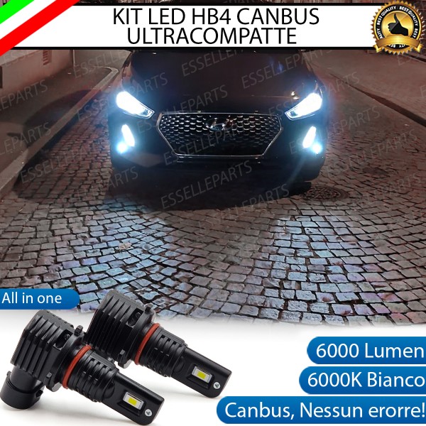 Kit Full LED HB4 6000 LUMEN Canbus 6000K Bianco Fendinebbia per HYUNDAI I30 MK3