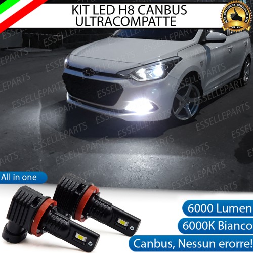 Kit Full LED H8 6000 LUMEN Canbus 6000K Fendinebbia per HYUNDAI I20 MK2