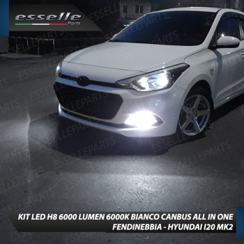 Kit Full LED H8 6000 LUMEN Canbus 6000K Fendinebbia per HYUNDAI I20 MK2
