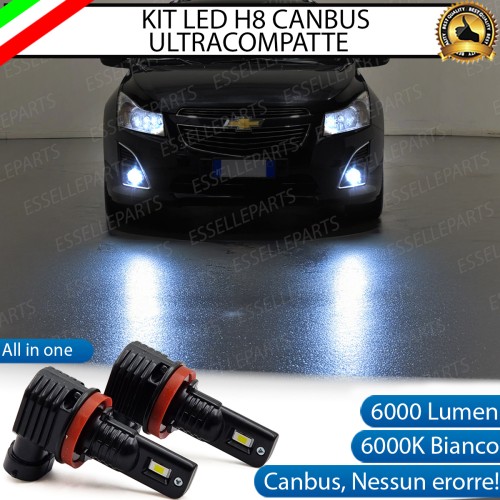 Kit Full LED H8 6000 LUMEN Canbus 6000K Fendinebbia per Chevrolet Cruze