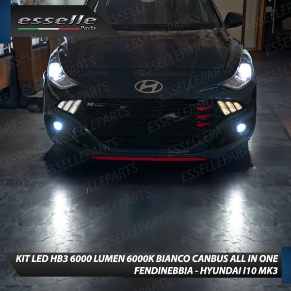 Kit Full LED HB3 6000 LUMEN Fendinebbia per HYUNDAI I10 MK3