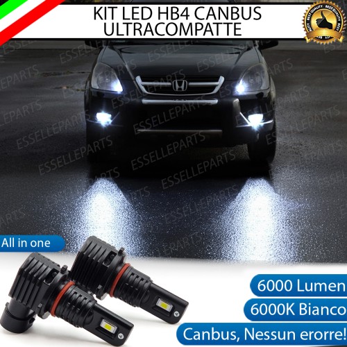 Kit Full LED HB4 6000 LUMEN Canbus 6000K Bianco Fendinebbia per HONDA CR-V MK2