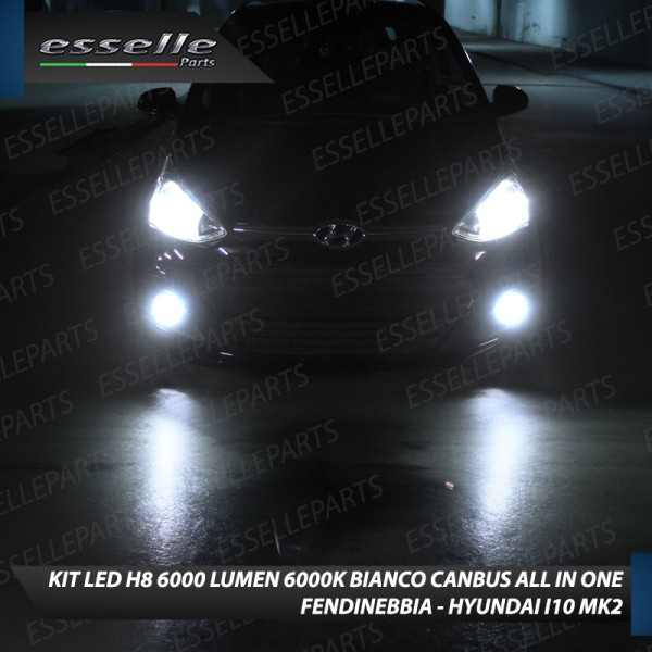 Kit Full LED H8 6000 LUMEN Canbus 6000K Fendinebbia per HYUNDAI I10 MK2