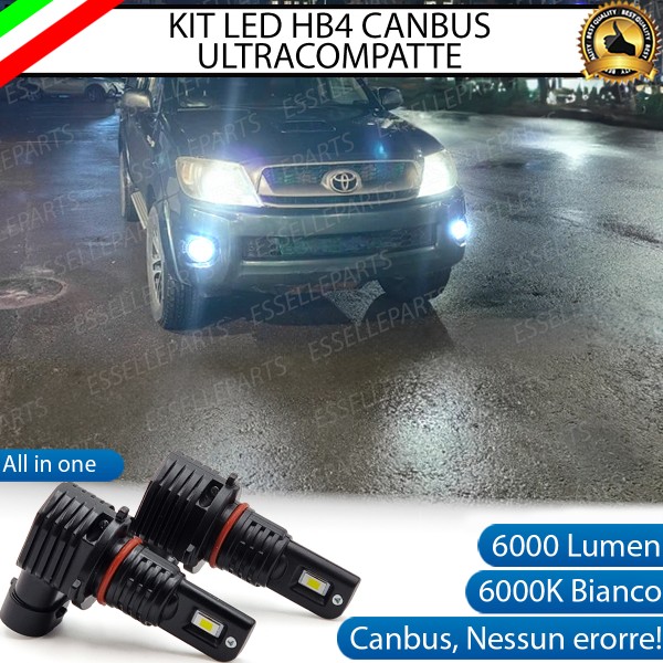 Kit Full LED HB4 6000 LUMEN Canbus 6000K Bianco Fendinebbia per TOYOTA HILUX MK7 PRE-RESTYLING