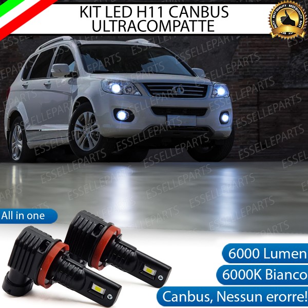 Kit Full LED H11 6000 LUMEN Canbus 6000K Fendinebbia per GREAT WALL H6