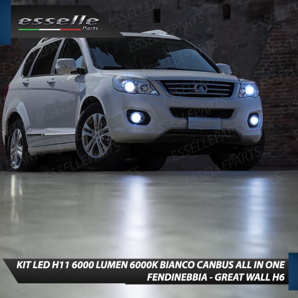 Kit Full LED H11 6000 LUMEN Canbus 6000K Fendinebbia per GREAT WALL H6