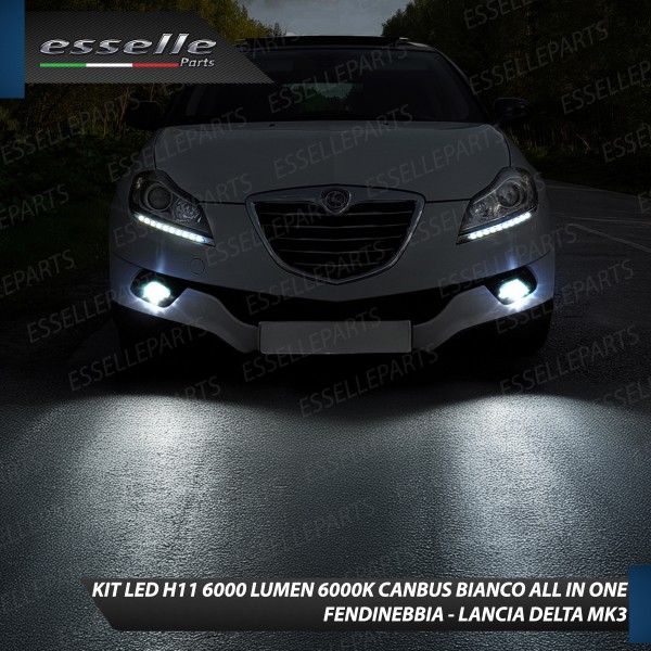 Kit Full LED H11 6000 LUMEN Canbus 6000K Fendinebbia per Lancia Delta