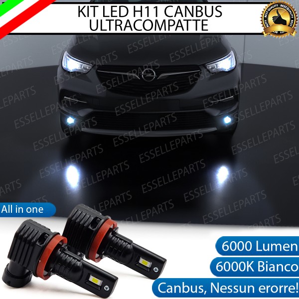 Kit Full LED H11 6000 LUMEN Canbus 6000K Fendinebbia per OPEL GRANDLAND X