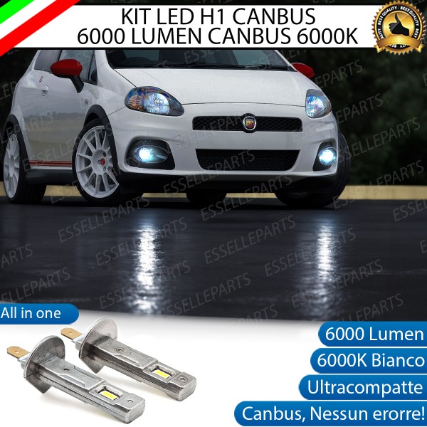 Kit Full LED coppia H1 6000 LUMEN Fendinebbia per ABARTH GRANDE PUNTO