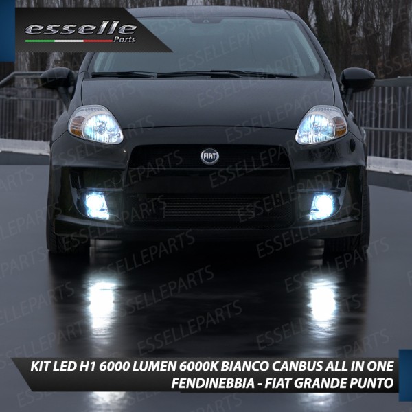 Kit Full LED coppia H1 6000 LUMEN Fendinebbia per FIAT GRANDE PUNTO