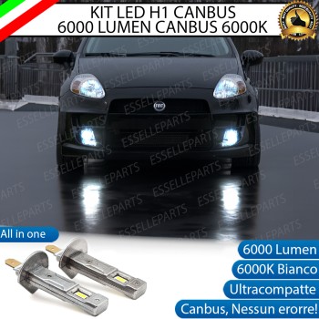 Kit Full LED coppia H1 6000 LUMEN Fendinebbia per FIAT GRANDE PUNTO