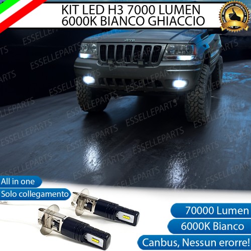 Kit Full LED H3 7000 Lumen Fendinebbia per JEEP GRAND CHEROKE MK2 WJ
