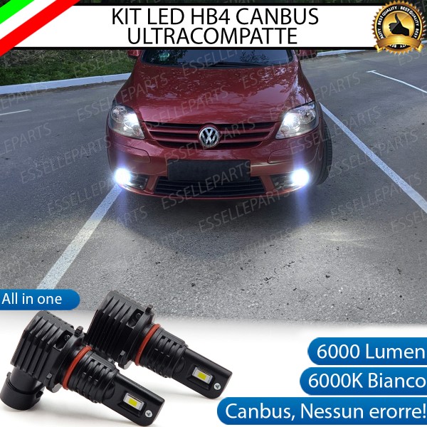 Kit Full LED HB4 6000 LUMEN Canbus 6000K Bianco Fendinebbia per VOLKSWAGEN GOLF PLUS RESTYLING