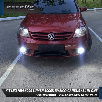 Kit Full LED HB4 6000 LUMEN Canbus 6000K Bianco Fendinebbia per VOLKSWAGEN GOLF PLUS RESTYLING