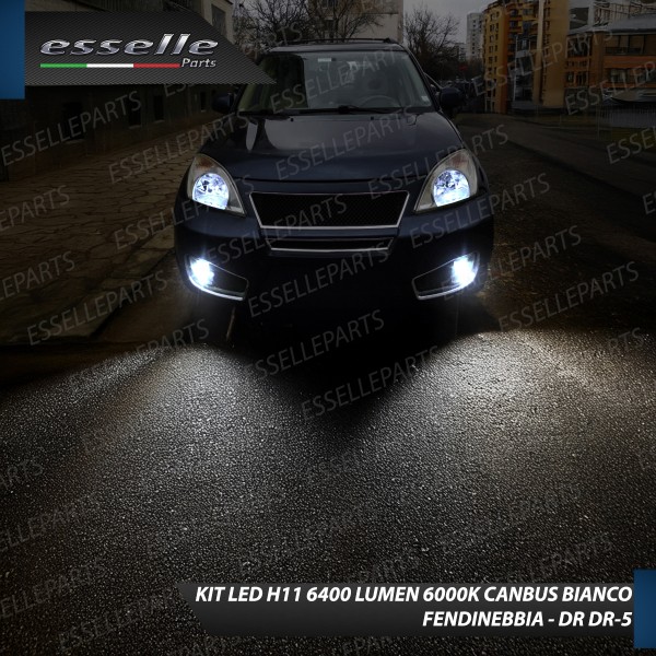 Kit Full LED Fendinebbia H11 6400 Lumen 6000K bianco DR 5