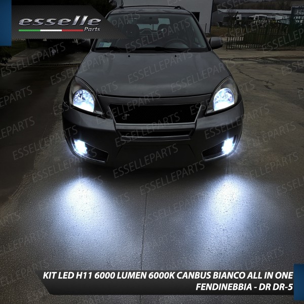 Kit Full LED H11 6000 LUMEN Canbus 6000K Fendinebbia per DR 5