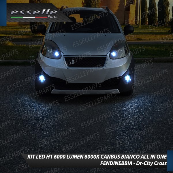 Kit Full LED coppia H1 6000 LUMEN Fendinebbia per Dr-City Cross
