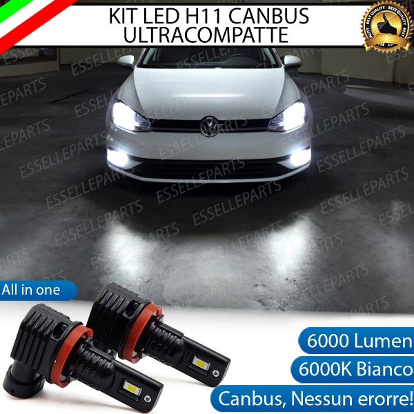 Kit Full LED H11 6000 LUMEN Canbus 6000K Bianco Fendinebbia per Volkswagen Golf MK7
