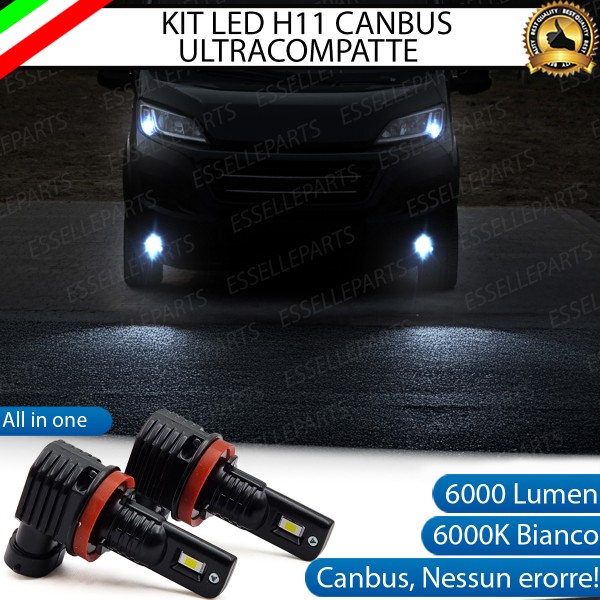 Kit Full LED H11 6000 LUMEN Canbus 6000K Fendinebbia per Fiat Ducato MK3 Restyling
