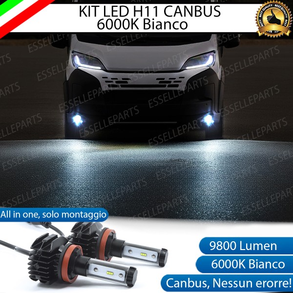 Kit Full LED Fendinebbia H11 9800 Lumen Per Fiat Ducato MK3 Restyling